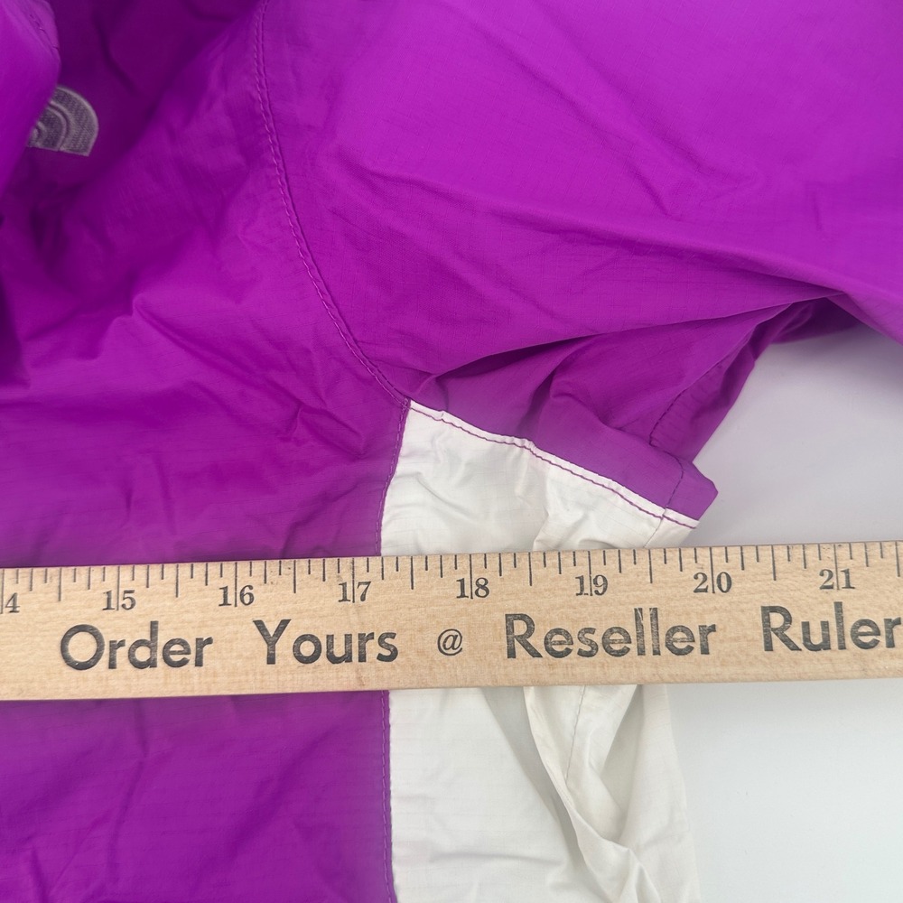 The North Face HyVent Rain Jacket Women Medium Purple White Solid Regular Modern - Picture 3 of 11